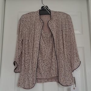 Onyx Nite Occasion Formal Set Top Jacket sz S Mother Wedding Champange Open